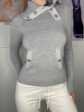 perfect fit high neck thin knitwear jumper