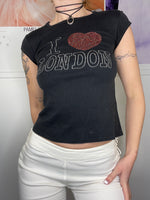 girl next door " i <3 london " baby tee