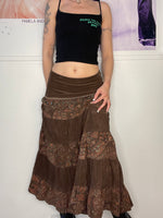 low-waisted bohome perfect fit maxi skirt