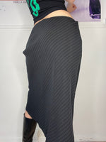 pinstriped offie wear medi skirt