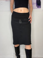 low-waisted simple office wear medi skirt