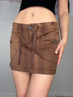 cargo mini skirt with tie details