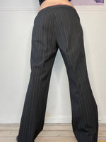 pinstriped office wear low-waisted habit pants