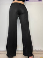 low-waisted perfect fit buckle detailed flare habit pants