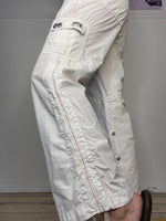 low-waisted loose fit tie detailed cargo pants