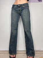 low-waisted perfect fit flare jeans