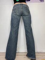 low-waisted perfect fit flare jeans