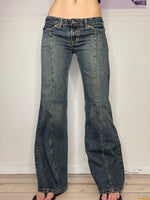 low-waisted perfect fit flare jeans