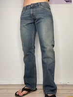 perfect fit levi's washed straight leg jeans