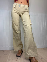 perfect fit mid-waist flare cargo pants