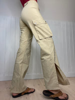 perfect fit mid-waist flare cargo pants