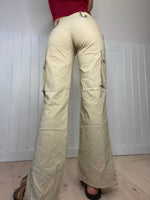 perfect fit mid-waist flare cargo pants