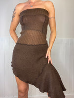 asymmetrical knit wear tube dress