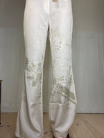 surf girl flower printed loose fit pants