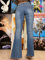 super cool mid waist belt detailed flare bratz jeans