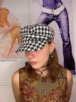 downtown girl iconic ivy checked cap / hat