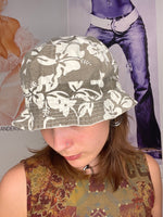 surf girl flower bucket hat