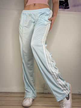 babyblue low-waisted adidas loose fit sporty pants