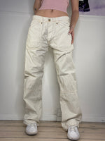 vintage evisu loose fit baggy pants in thick material