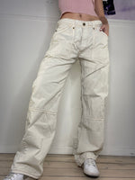 vintage evisu loose fit baggy pants in thick material