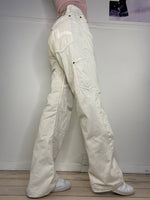 vintage evisu loose fit baggy pants in thick material