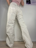 vintage evisu loose fit baggy pants in thick material