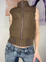 perfect brown puffer vest