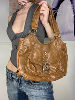 faux leather hobo bag