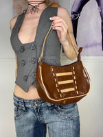 small faux leather shoulder bag