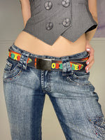 printed buckle belts