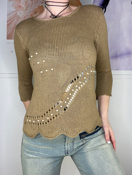 knitwear jumper with detailed front