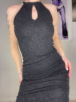 bodyshaped red carpet medi dress with glitter details