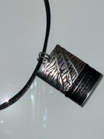 chunky pendant leather cord necklace