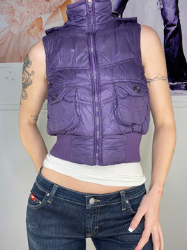 cropped perfect fit puffer vest