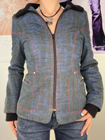 down town girl multiprinted spring jacket