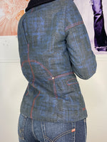 down town girl multiprinted spring jacket