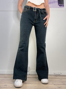 bratz belted flare denim jeans