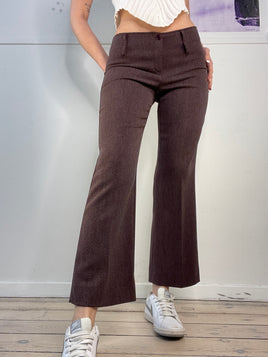 low waisted purple habit pants