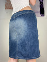 medi washed dielsel denim skirt with split details