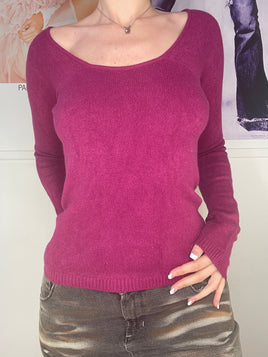 super soft mauve coloured long sleeve thin knit