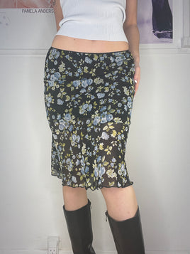 perfect fit flower power stretchy double layer skirt