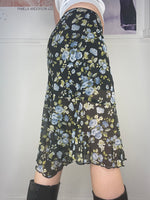 perfect fit flower power stretchy double layer skirt