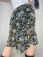 perfect fit flower power stretchy double layer skirt