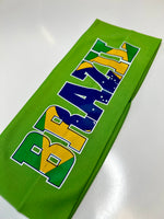 super chunky 2000's headband " brazil " (8 cm)