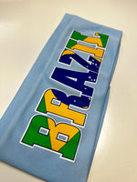 super chunky 2000's headband " brazil " (8 cm)