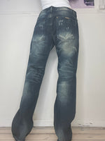 baggy low waisted extra long washed jeans