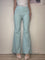 mid waisted perfect fit super stretchy bright blue habit pants flare