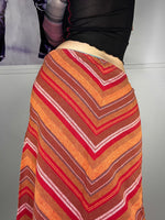 girl next door striped medi skirt with tie waist perfect colours