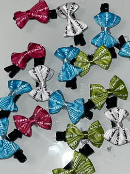small texted bow hairclips