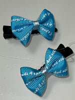 small texted bow hairclips